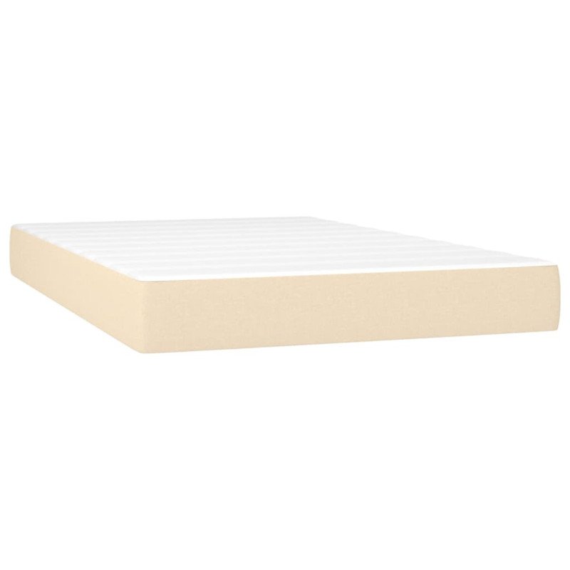 vidaXL Matrac s taštičkovými pružinami krémový 120x200x20 cm látka