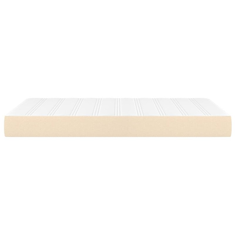 vidaXL Matrac s taštičkovými pružinami krémový 120x200x20 cm látka
