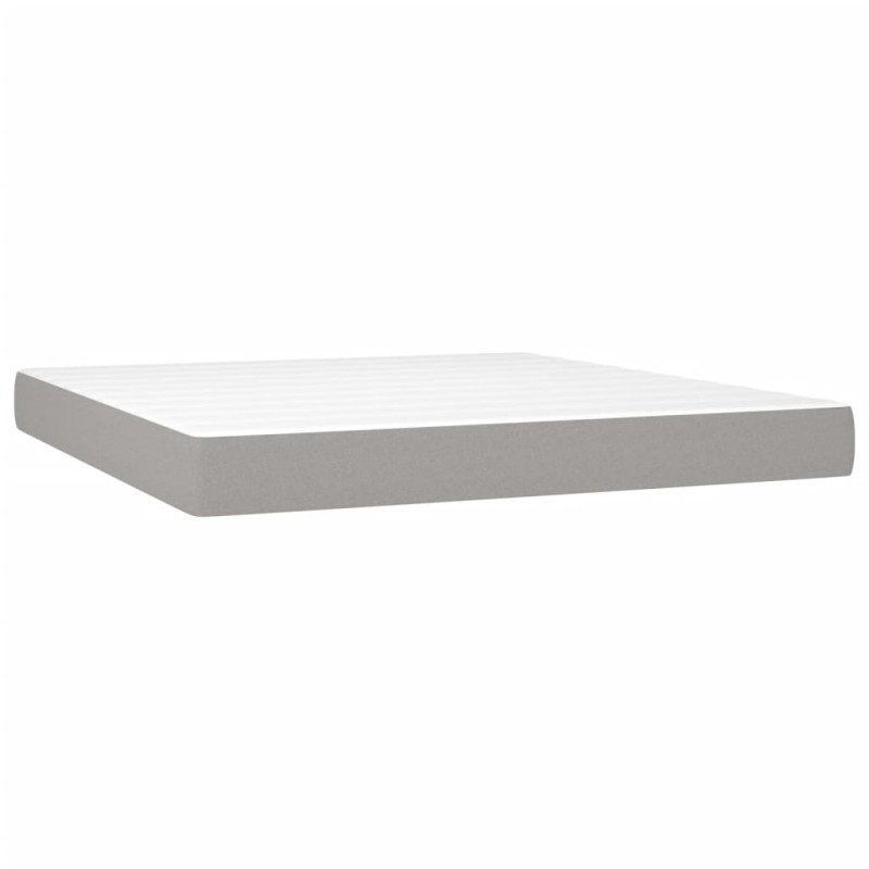 vidaXL Matrac s taštičkovými pružinami bledosivý 160x200x20 cm látka
