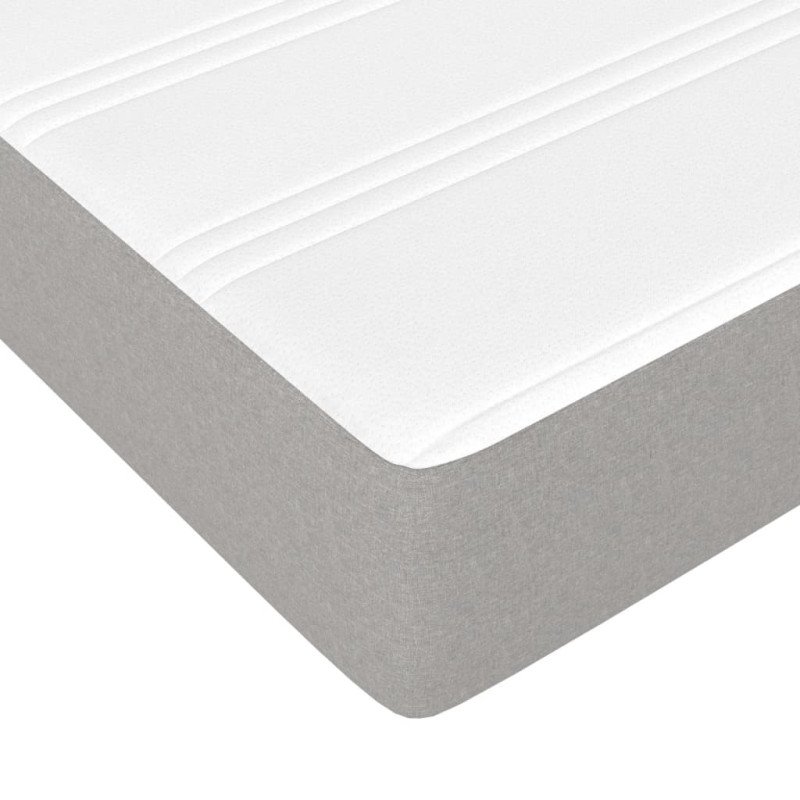 vidaXL Matrac s taštičkovými pružinami bledosivý 160x200x20 cm látka