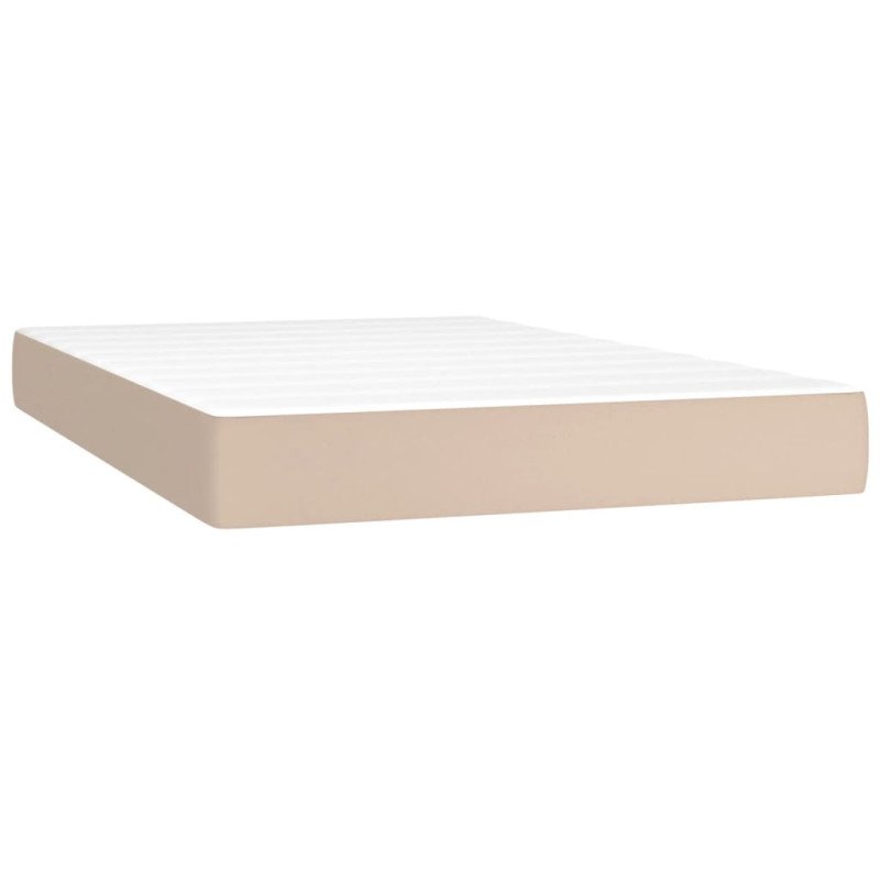 vidaXL Matrac s taštičkovými pružinami kávový 120x200x20 cm umelá koža