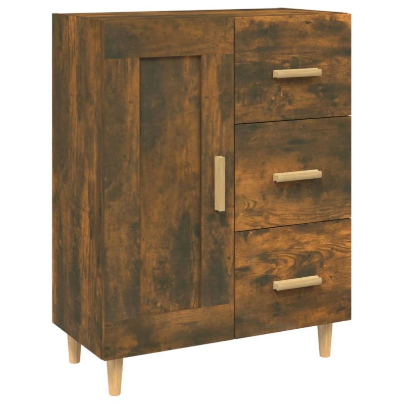 vidaXL Komoda dymový dub 69,5x34x90 cm spracované drevo