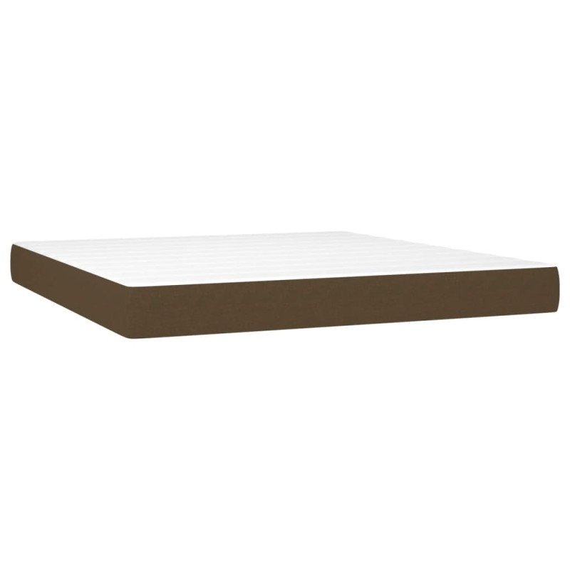 vidaXL Matrac s taštičkovými pružinami tmavohnedý 180x200x20 cm látka