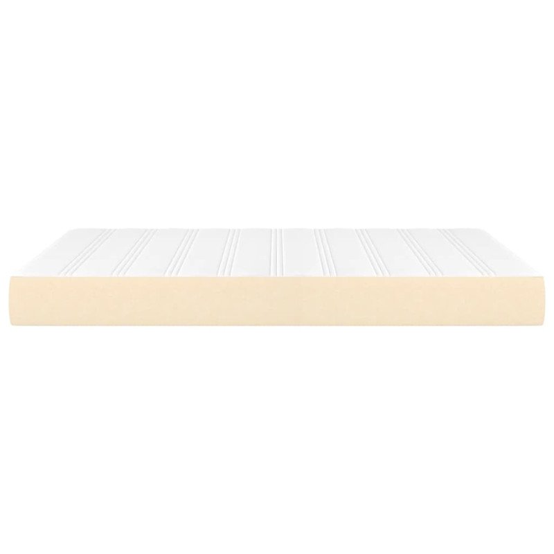 vidaXL Matrac s taštičkovými pružinami krémový 140x200x20 cm látka