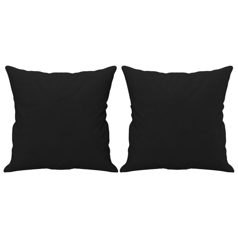 vidaXL Dekoratívne vankúše 2 ks čierne 40x40 cm mikrovláknová látka