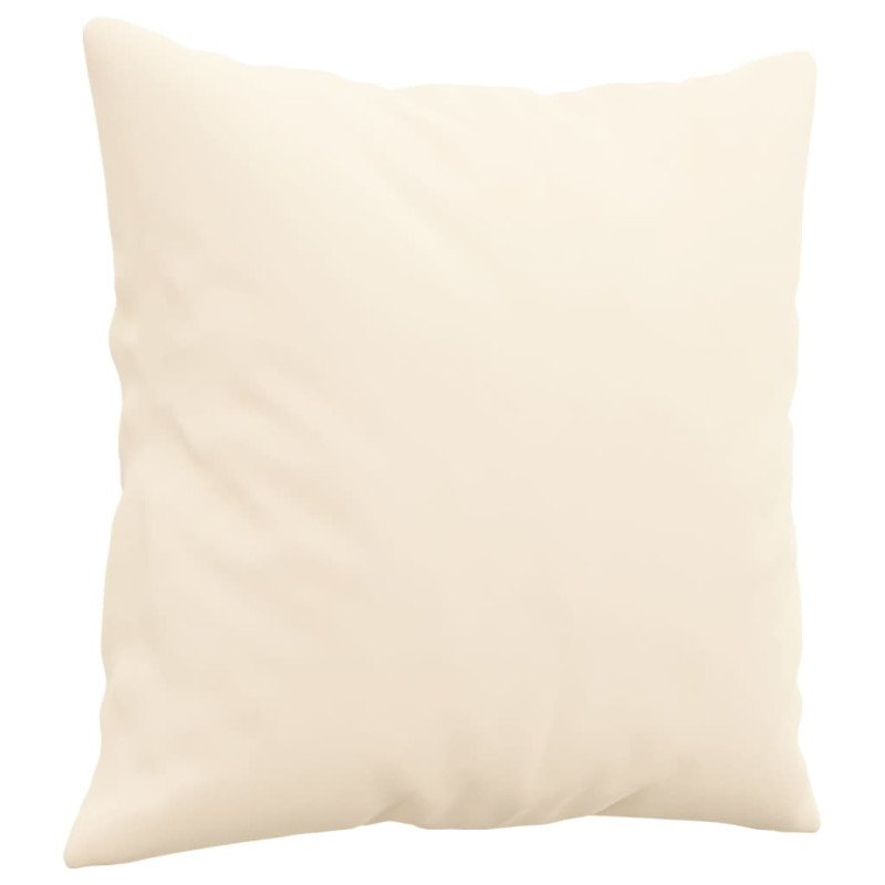 vidaXL Dekoratívne vankúše 2 ks krémové 40x40 cm zamat