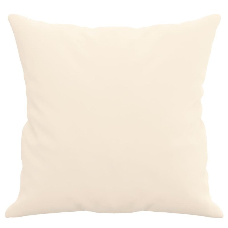 vidaXL Dekoratívne vankúše 2 ks krémové 40x40 cm zamat