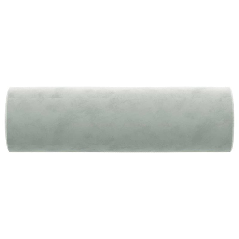 vidaXL Dekoratívne vankúše 2 ks bledosivé Ø15x50 cm zamat
