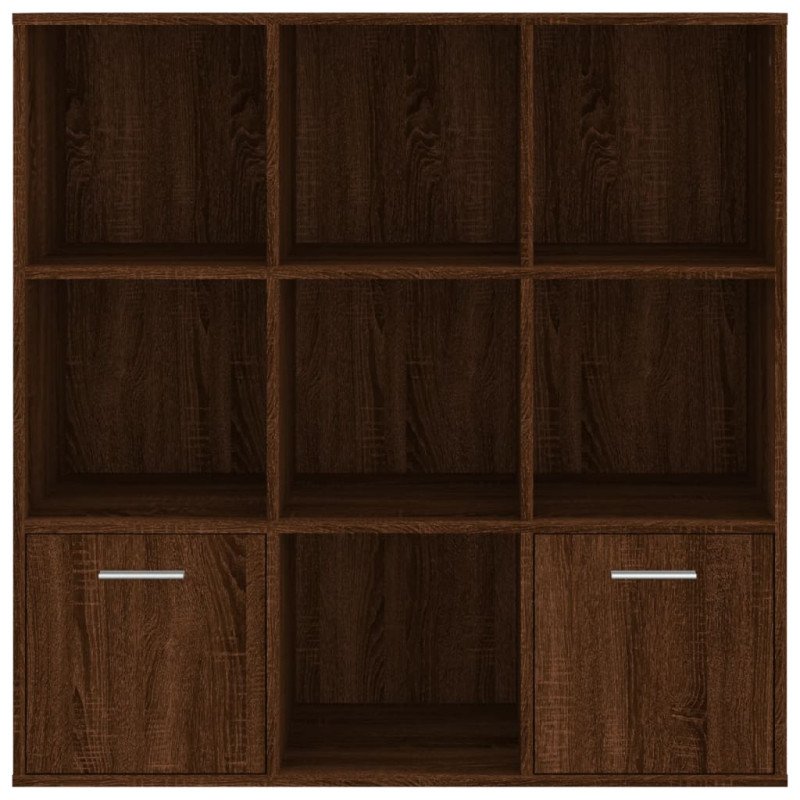 vidaXL Knižnica hnedý dub 98x30x98 cm