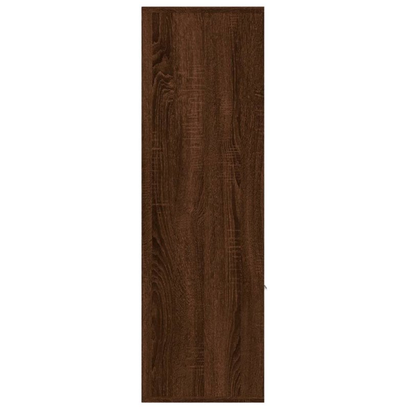 vidaXL Knižnica hnedý dub 98x30x98 cm