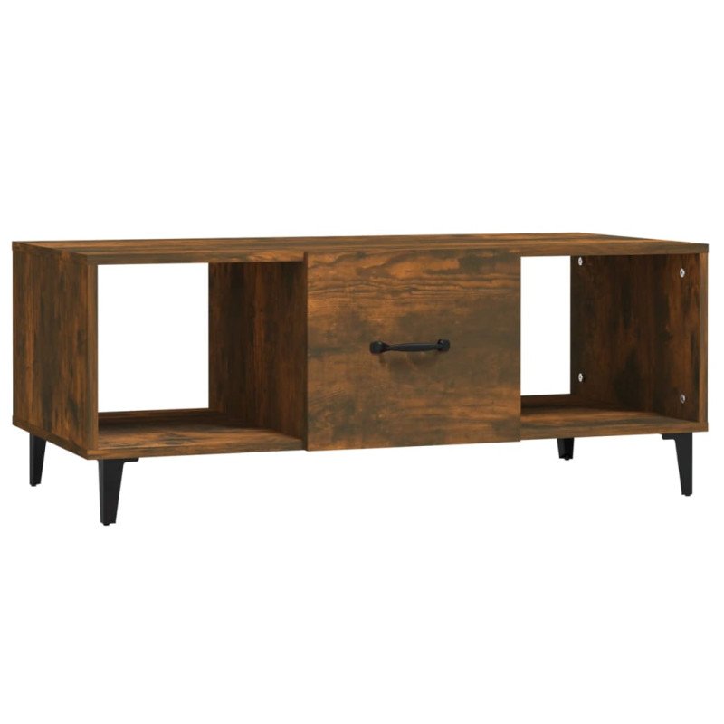 vidaXL Konferenčný stolík dymový dub 102x50x40 cm spracované drevo