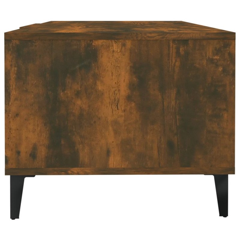 vidaXL Konferenčný stolík dymový dub 102x50x40 cm spracované drevo