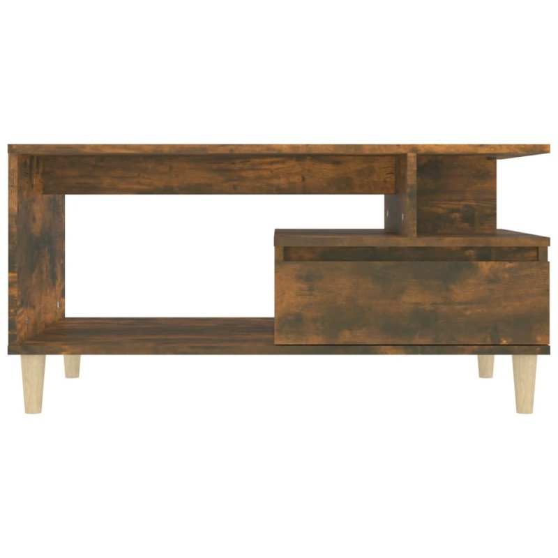 vidaXL Konferenčný stolík dymový dub 90x49x45 cm spracované drevo
