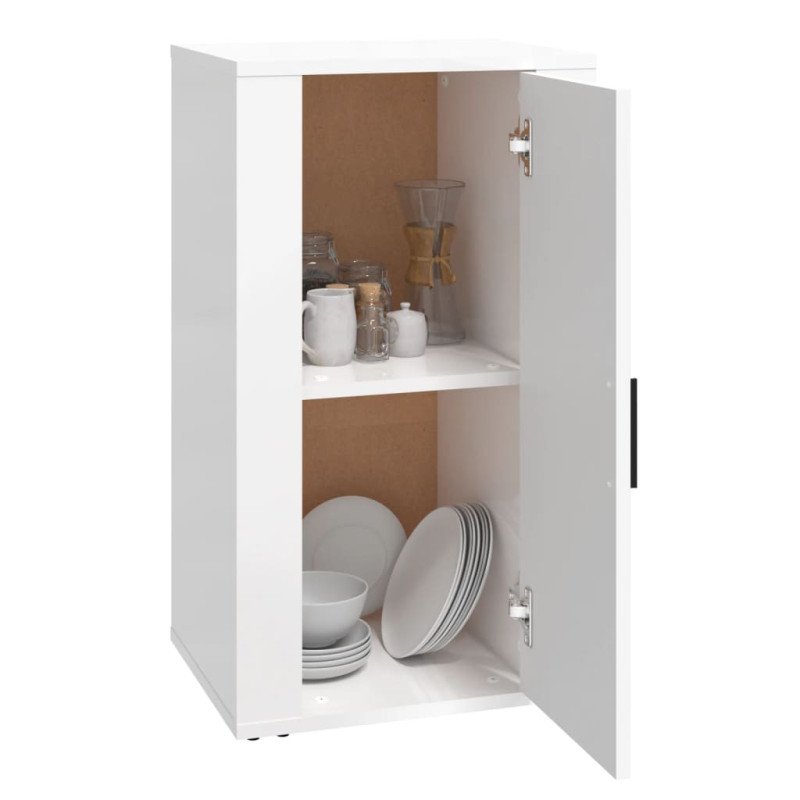 vidaXL Komoda vysoký lesk biela 40x33x70 cm spracované drevo