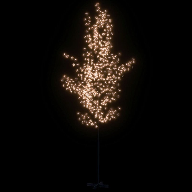 vidaXL Kvitnúca čerešňa LED strom teplá biela 672 LED 400 cm