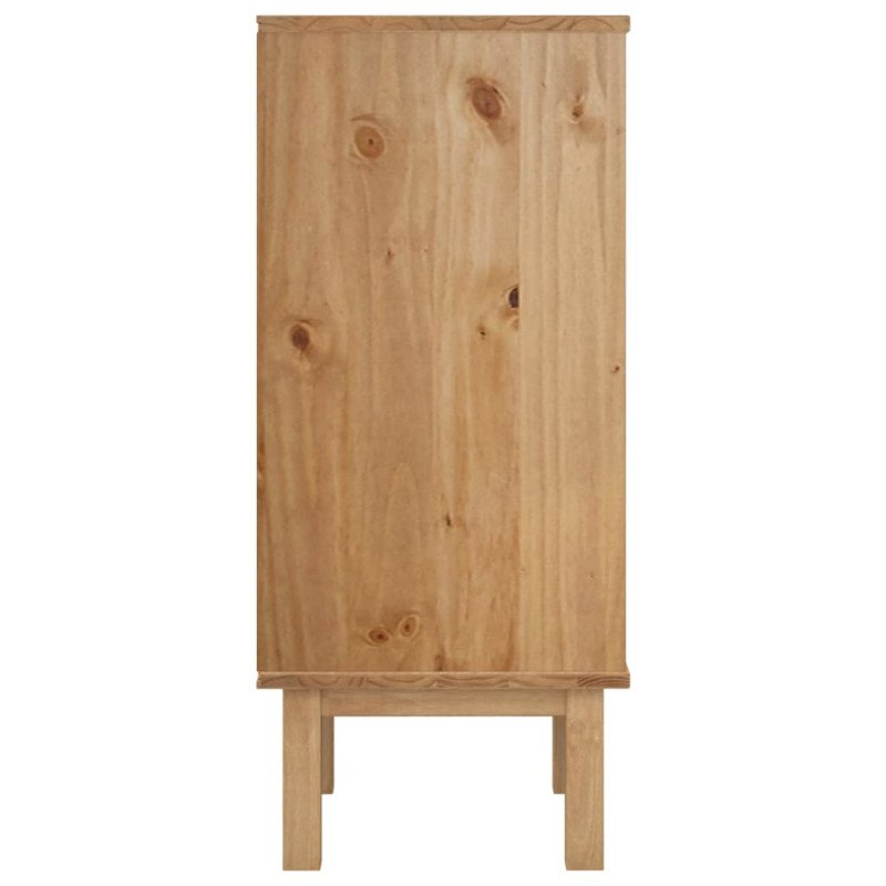 vidaXL Skrinka so zásuvkami OTTA, hnedo biela 76,5x39,5x90cm, borovica