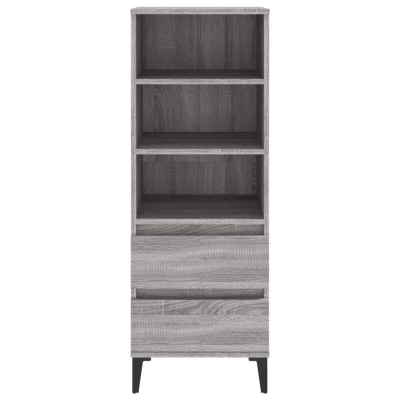 vidaXL Vysoká skrinka sivý dub sonoma 40x36x110 cm spracované drevo
