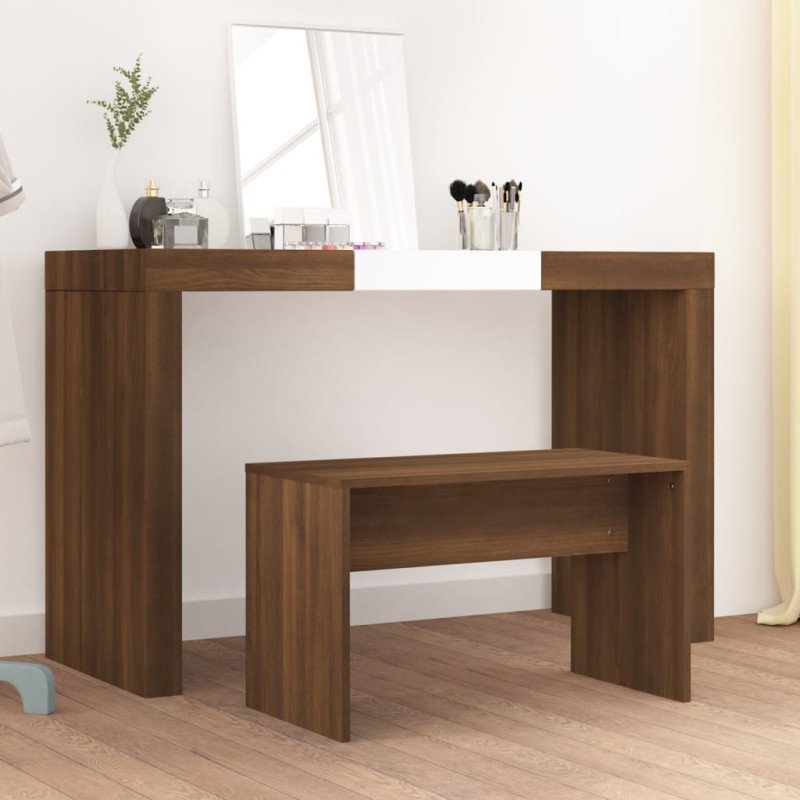 vidaXL Taburetka hnedý dub 70x35x45 cm spracované drevo