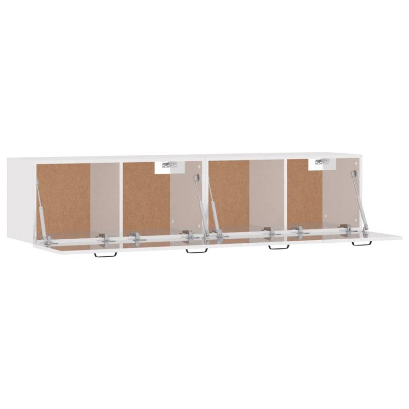vidaXL Nástenné skrinky 2ks lesklé biele 60x36,5x35cm spracované drevo