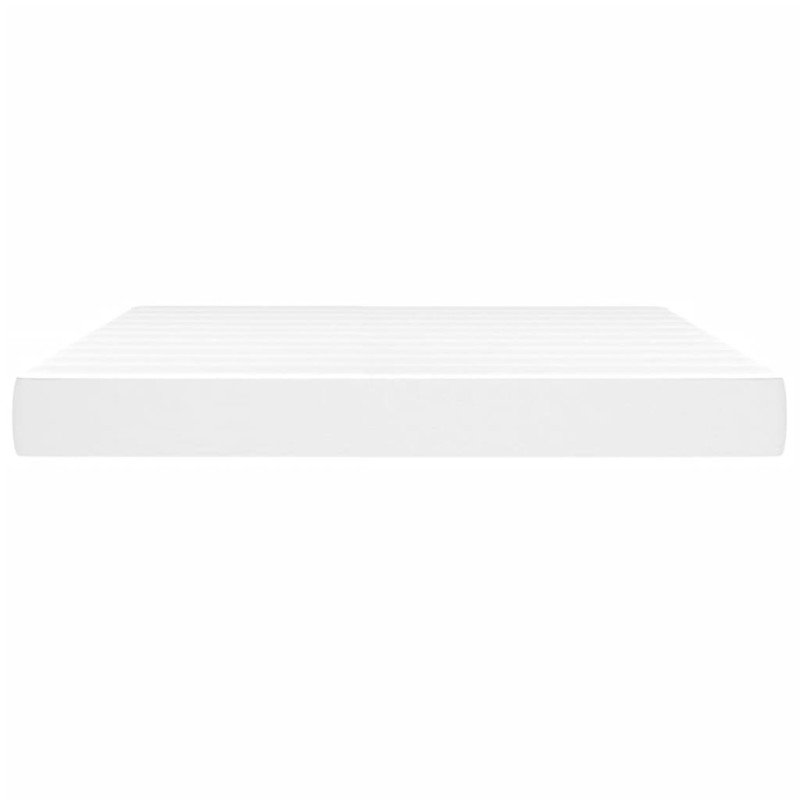 vidaXL Matrac s taštičkovými pružinami biely 160x200x20 cm umelá koža