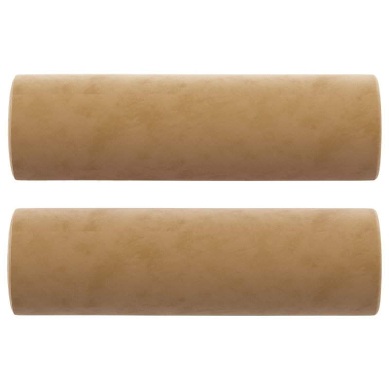 vidaXL Dekoratívne vankúše 2 ks hnedé Ø15x50 cm zamat