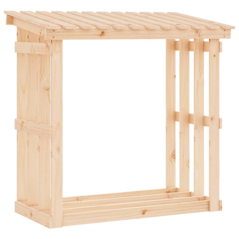 vidaXL Stojan na palivové drevo 108x64,5x109 cm masívna borovica