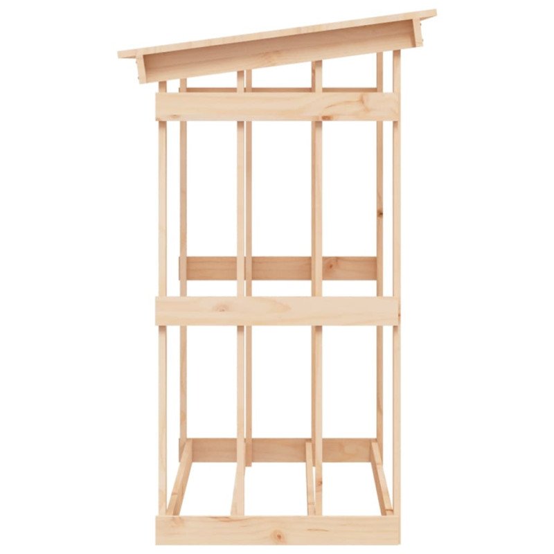 vidaXL Stojan na palivové drevo 108x64,5x109 cm masívna borovica