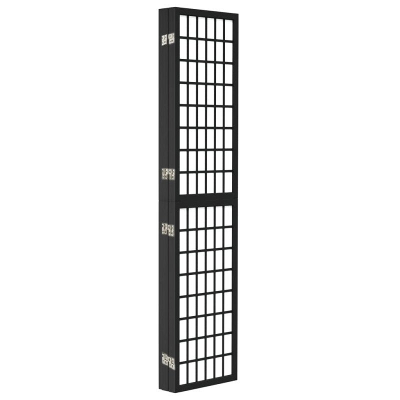vidaXL Skladací paraván s 5 panelmi japonský štýl 200x170 cm čierny