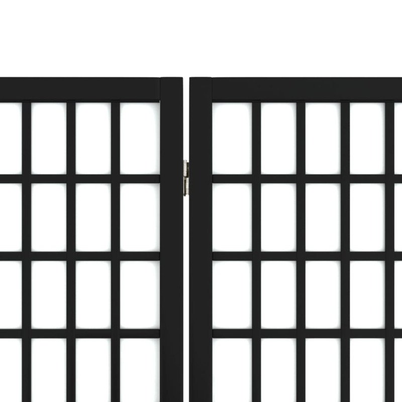 vidaXL Skladací paraván s 5 panelmi japonský štýl 200x170 cm čierny