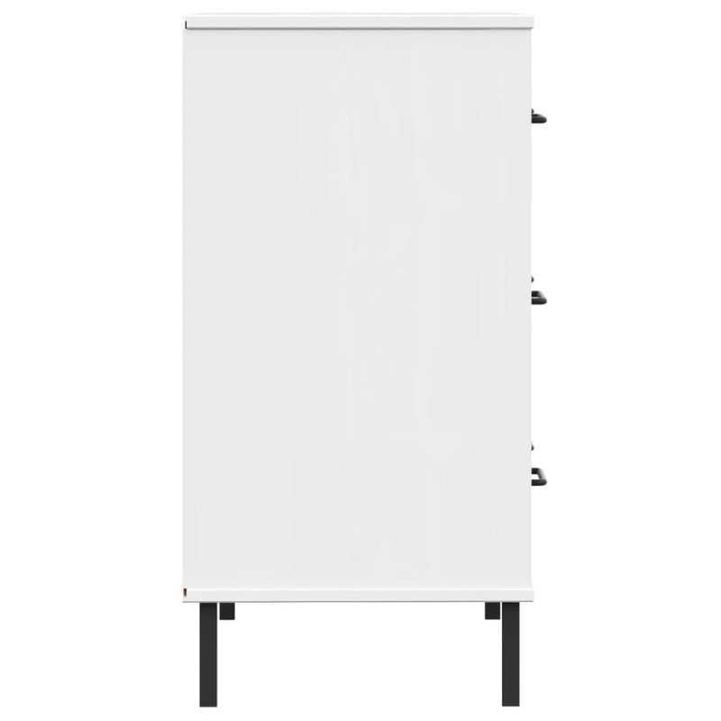vidaXL Komoda s 3 zásuvkami biela 77x40x79,5 cm masívne drevo OSLO