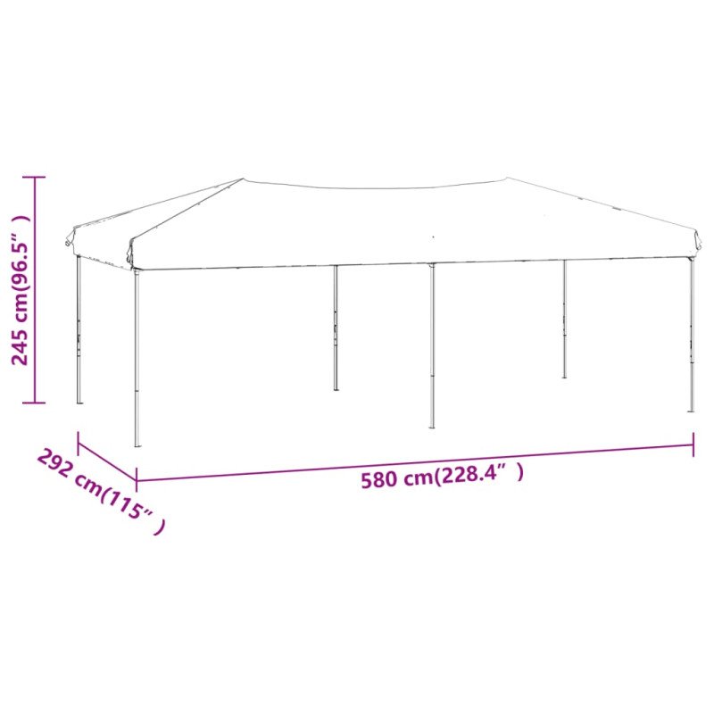 vidaXL Skladací párty stan antracitový 3x6 m