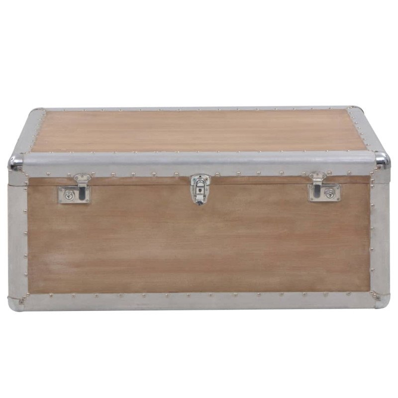 vidaXL Úložná skrinka hnedá 91x52x40 cm masívne jedľové drevo