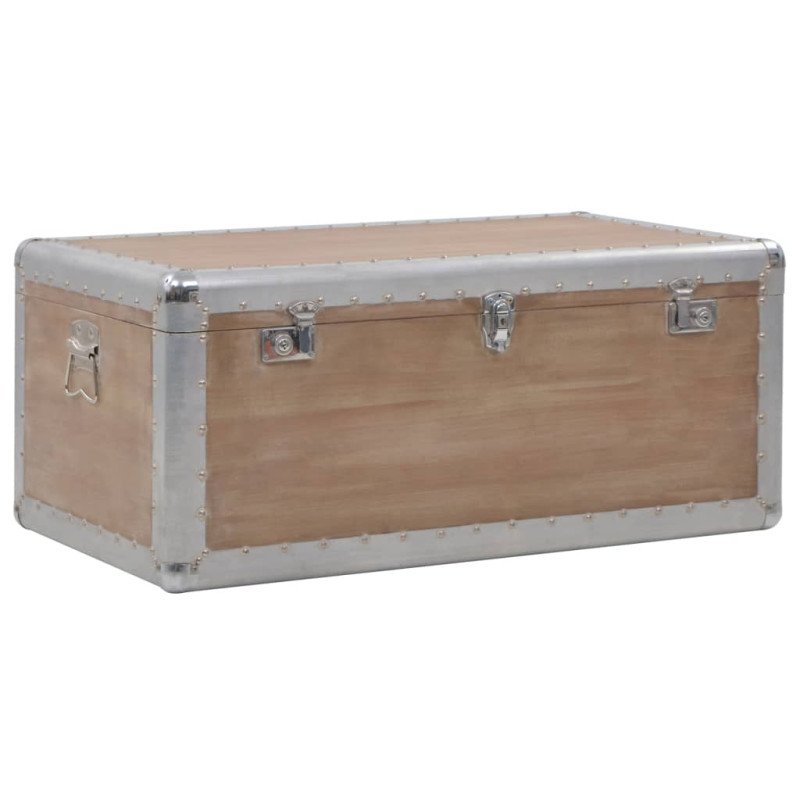 vidaXL Úložná skrinka hnedá 91x52x40 cm masívne jedľové drevo