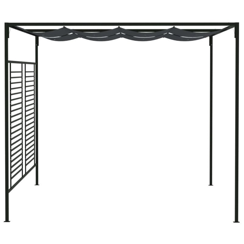 vidaXL Altánok so zaťahovacou strieškou 4x3x2,3 m antracitový 180 g/m²