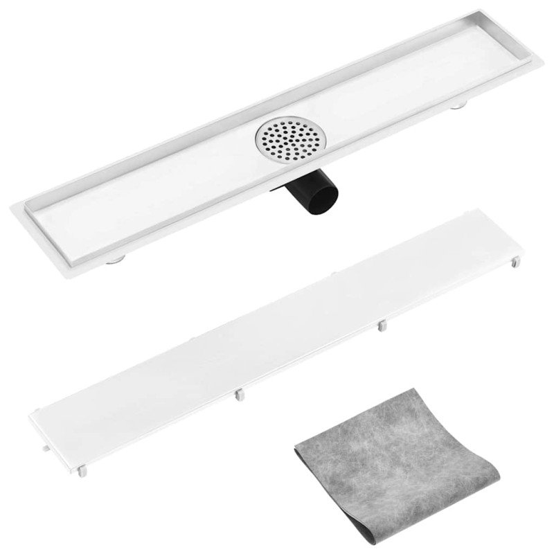 vidaXL Sprchový odtok s krytom 2 v 1 73x14 cm nehrdzavejúca oceľ
