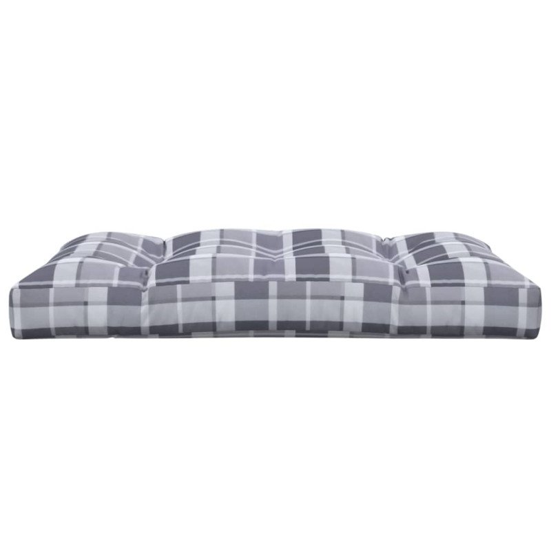 vidaXL Podložka na paletový nábytok, sivé kocky 120x80x12 cm, látka