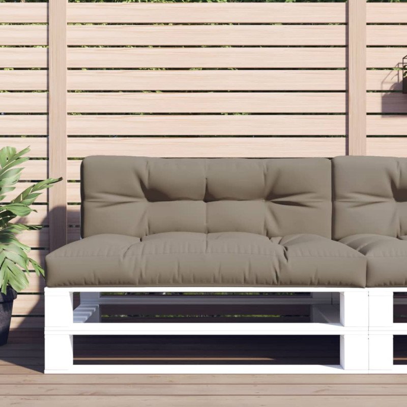 vidaXL Podložka na paletový nábytok, sivohnedá 120x40x12 cm, látka
