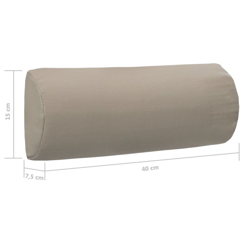 vidaXL Opierka hlavy na ležadlo sivohnedá 40x7,5x15 cm textilén