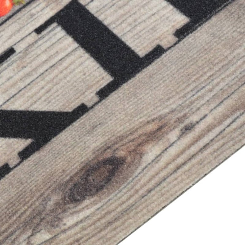 vidaXL Kuchynský koberec umývateľný Cooking sivý 45x150 cm zamat