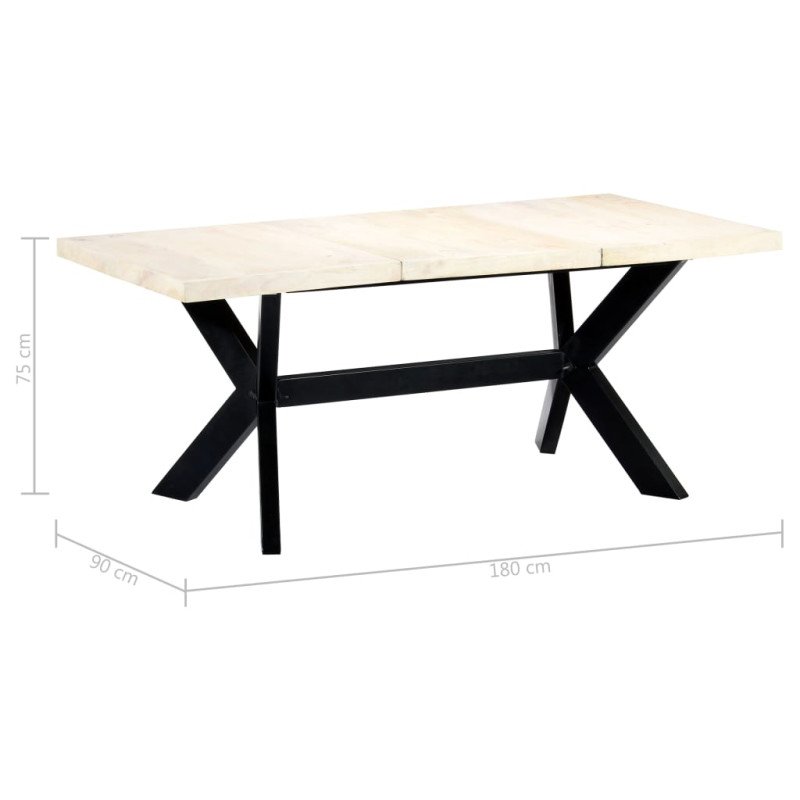 vidaXL Jedálenský stôl z mangovníkového dreva 180x90x75 cm