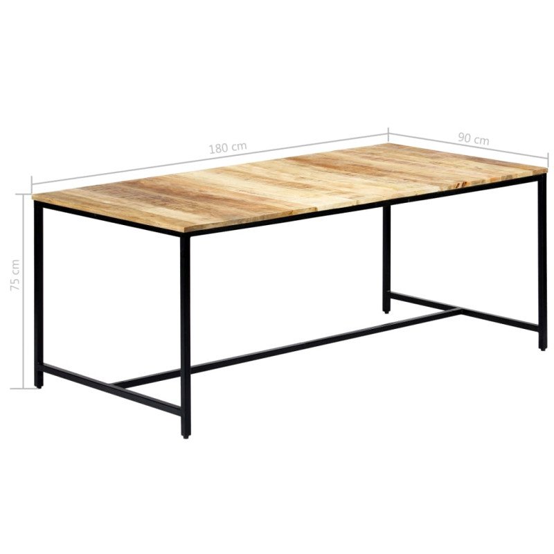 vidaXL Jedálenský stôl 180x90x75 cm masívne mangovníkové drevo