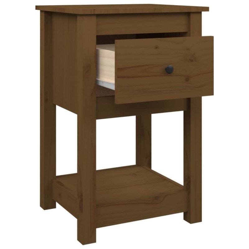 vidaXL Nočné stolíky 2 ks medovohnedé 40x35x61,5 cm borovicový masív