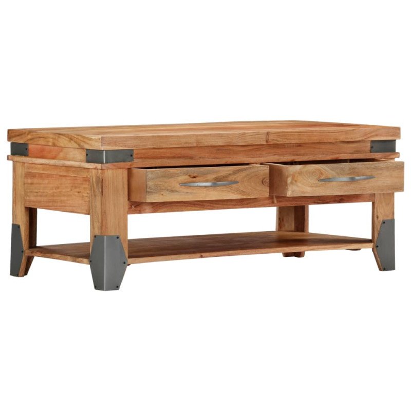 vidaXL Konferenčný stolík 110x52x45 cm masívne akáciové drevo