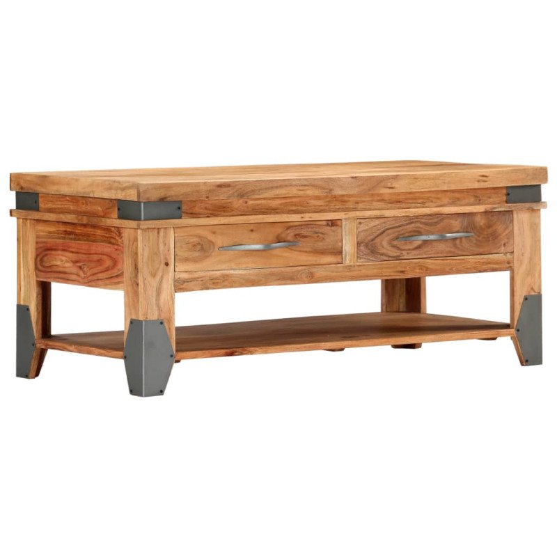 vidaXL Konferenčný stolík 110x52x45 cm masívne akáciové drevo