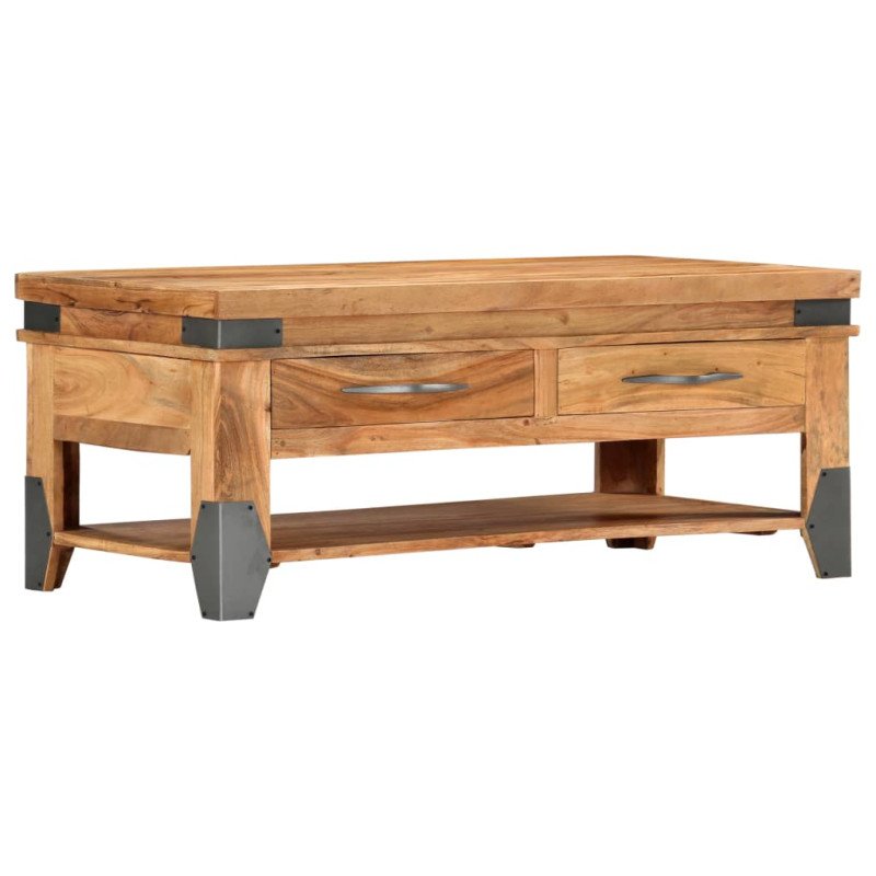 vidaXL Konferenčný stolík 110x52x45 cm masívne akáciové drevo