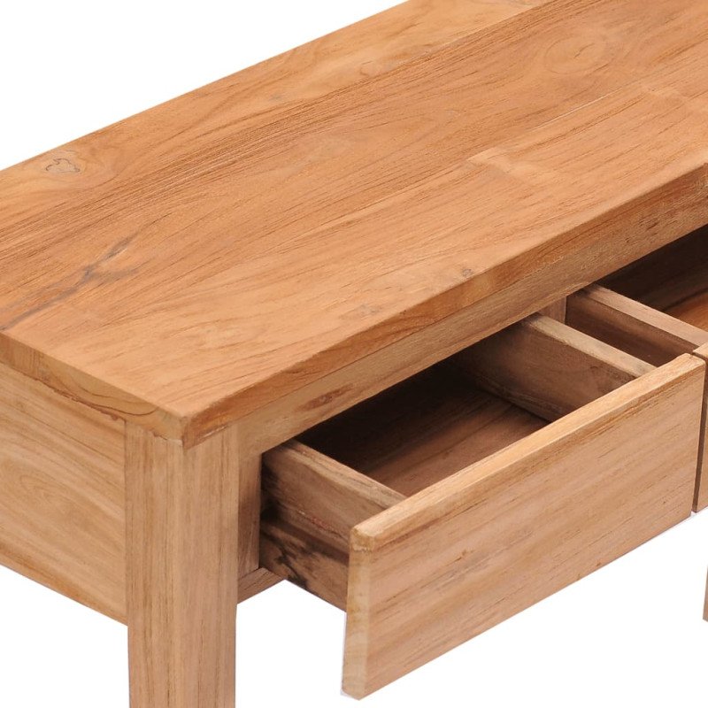 vidaXL Konzolový stolík 110x35x75 cm teakový masív