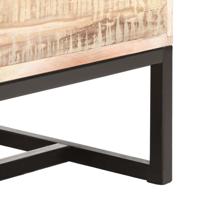 vidaXL Komoda biela 73x30x75 cm akáciový masív