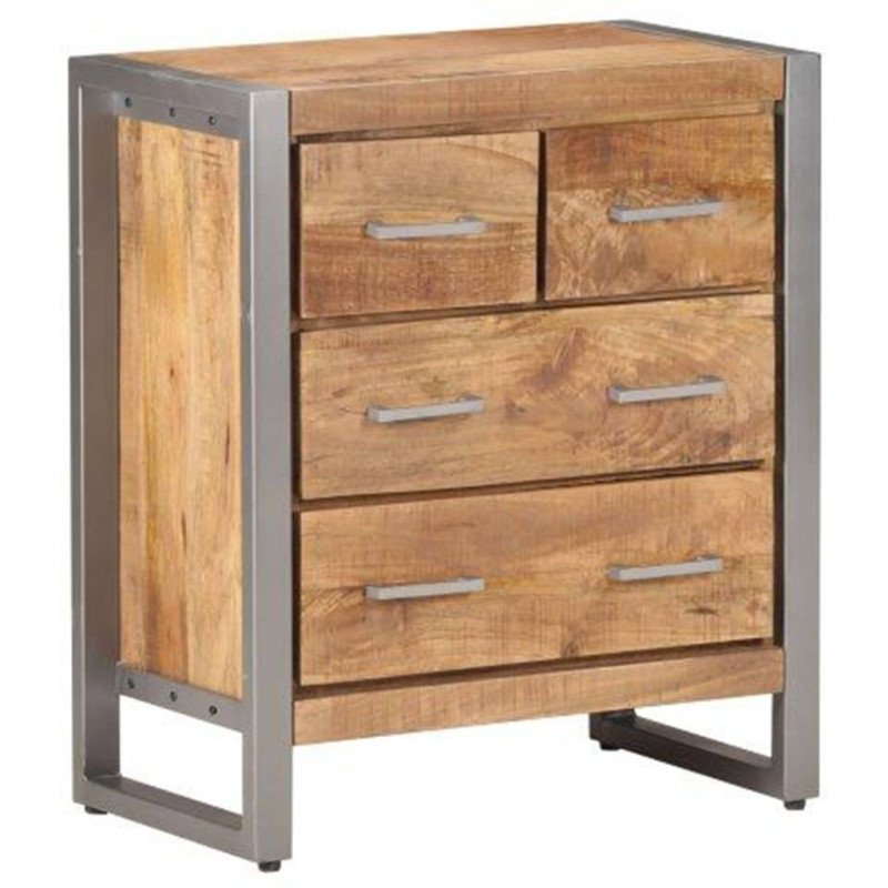 vidaXL Komoda 60x35x70 cm surové mangovníkové drevo