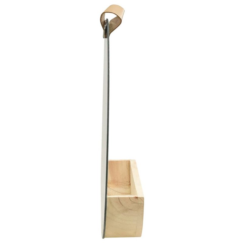 vidaXL Nástenné zrkadlo z masívneho borovicového dreva 35 cm