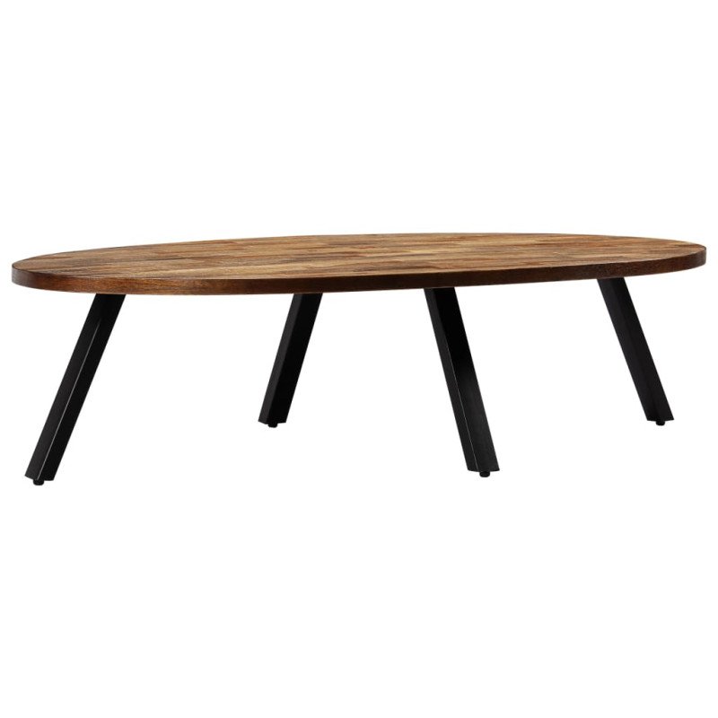 vidaXL Konferenčný stolík, recyklované teakové drevo oválny 120x60x30 cm